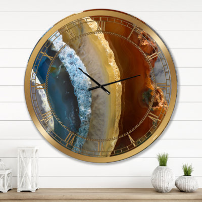 Horloge murale Minéral Slice XV