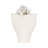 Sculptural Fluted Stoneware Porcelain 3D Print Flower Vase for Home Decor - Modern Tall Structure for Side Table Styling - Ivory & Tan-273843944