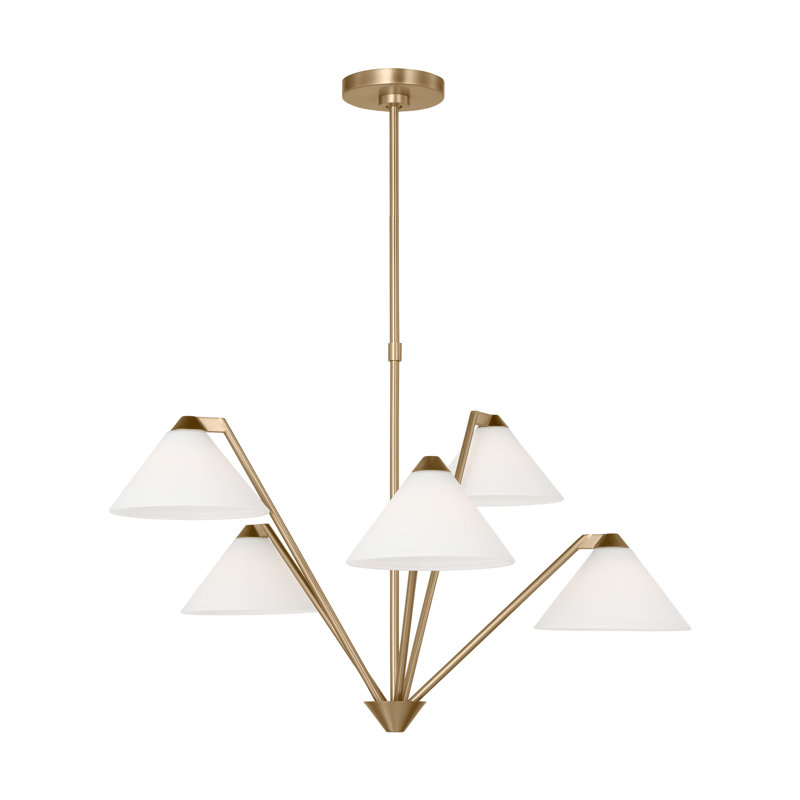 Werley Large Chandelier from Generation Lighting , Satin Brass