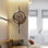 Horloge murale silencieuse et moderne | Conception en bois de noyer et en métal, décor minimaliste élégant pour le salon, la chambre à coucher, la salle à manger