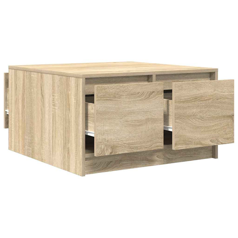 Coffee Table with Storage, 40" H x 70.5" L x 70" W, Sonoma Oak