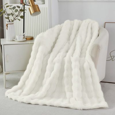 Super Soft Shaggy Faux Fur Throw Blanket Plush Sofa Bedding Blanket