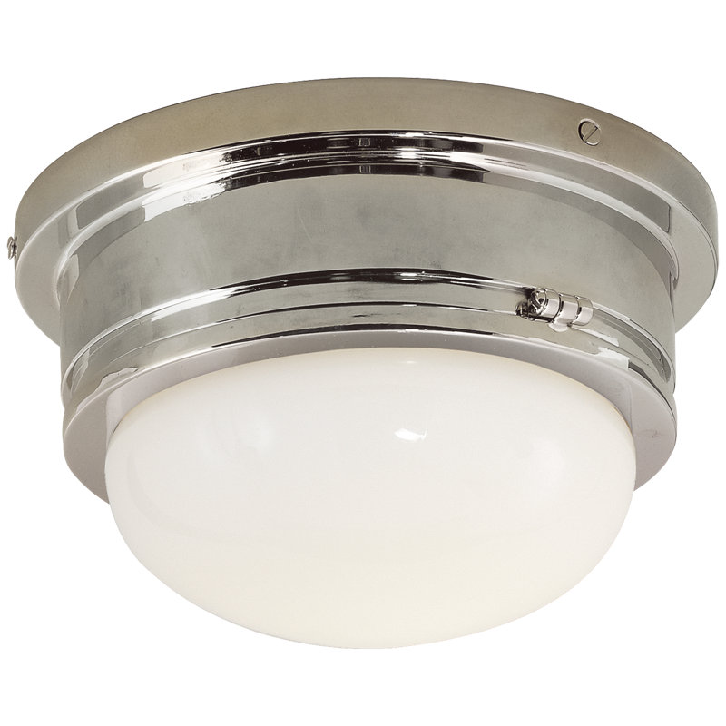 Chapman & Myers Marine Medium Flush Mount, Polished Nickel