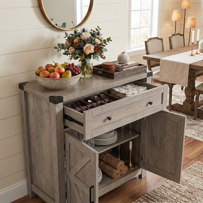 Armoire de rangement Farmhouse, Gris