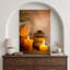 «Zen Stones Massage Spa with Warm Burning Candle», impression verticale sur toile, art mural-56324662-124834246