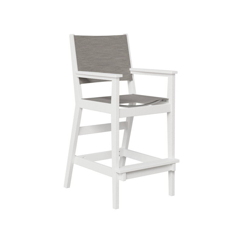 Chaise de bar Kenny, 27.5", Blanc