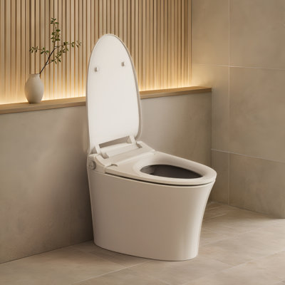 Toilette intelligente une pièce avec siège chauffant, chasse automatique, chasse puissante et veilleuse Ecoway Neo Pure