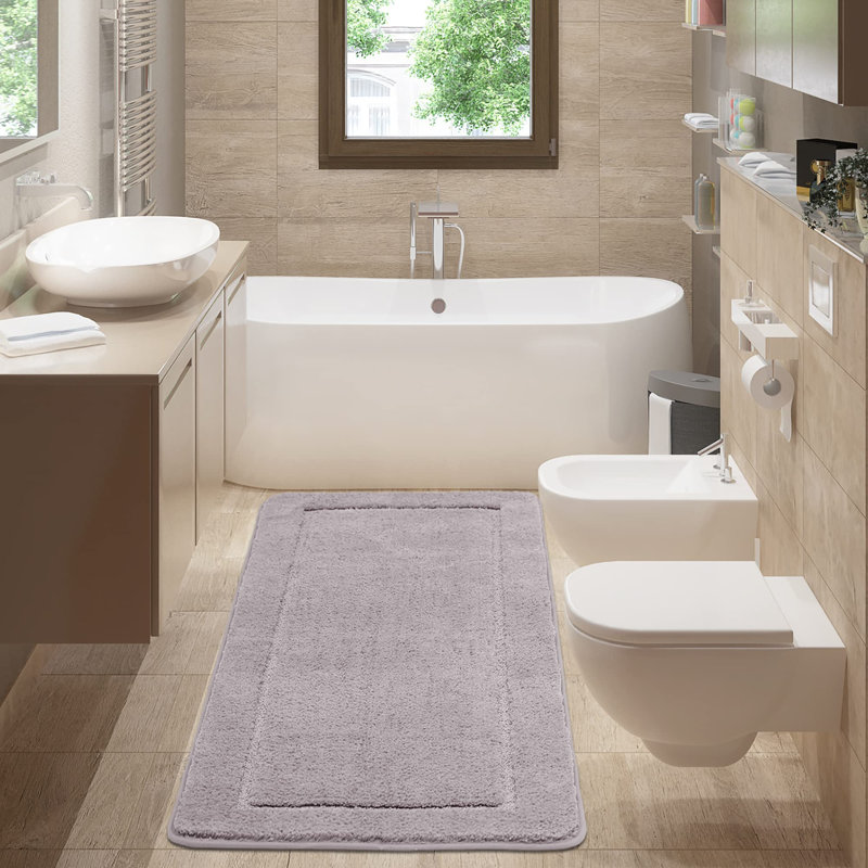 Rialmo Non-Slip Bath Rug, Grey