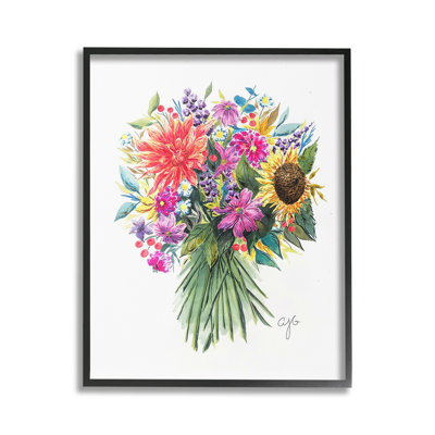 Vivid Flower Bunches Framed Giclee Art by Alexandria Gilbert Kincaid