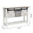 Zev Farmhouse Console Table with Sliding Barn Door and Adjustable Shelf-1421143287