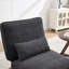     Fauteuil d'appoint sans accoudoirs avec repose-pieds réglable, méridienne avec dossier réglable, fauteuil de lecture pour salle de lecture, salon, appartement, bureau-gris-1650005421