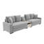 Canapé modulaire rembourré avec accoudoirs de rangement et console centrale pour salon Modern-1864926838