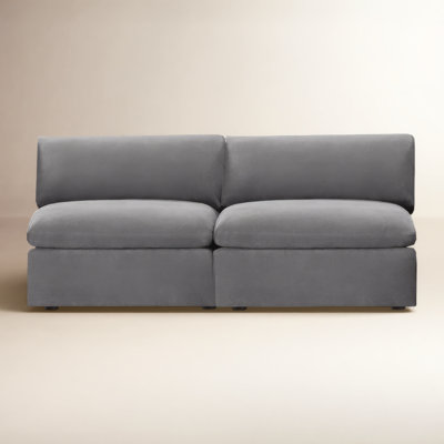 Annabella 2-Piece 81" Upholstered Modular Armless Sofa