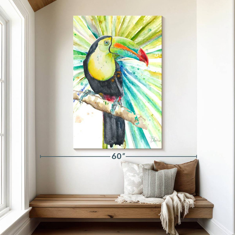 Brampt Bright Tropical Toucan, 51" H x 34" W
