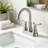 4" Centerset Double Handle Bathroom Vanity Sink Faucet with Pop-Up Drain and Supply Lines-110563461