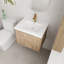 Ensemble de meuble-lavabo simple mural 24 po 24 po-98139135