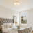 Frankfurt 4-Light Shaded Semi Flush Mount