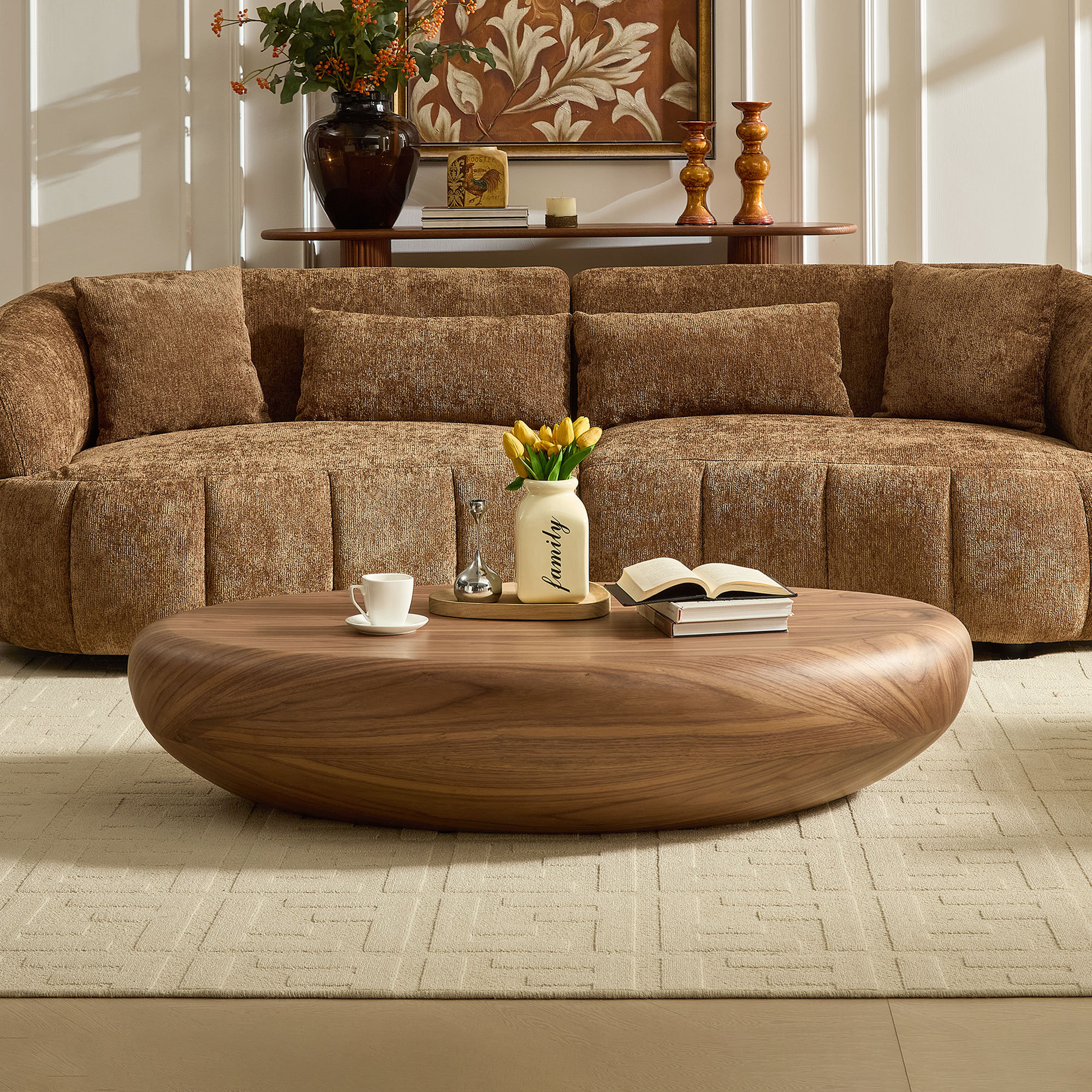 Latitude Run® Oval Coffee Table For Living Room - Wayfair Canada