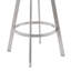 Tabouret pivotant en similicuir Robinett avec base et accoudoirs en métal-349604303-349604298-351080181