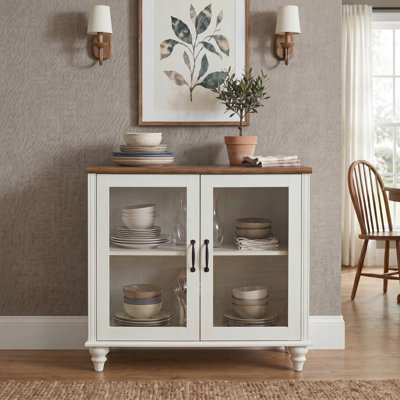 Scarlett Sideboard Cabinet With Bar Hutch, Buffet Cabinet With 2 Doors