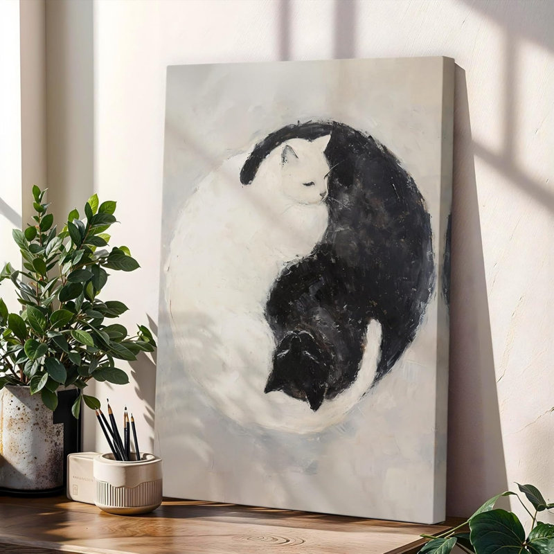 Décoration murale en toile Yin Yang