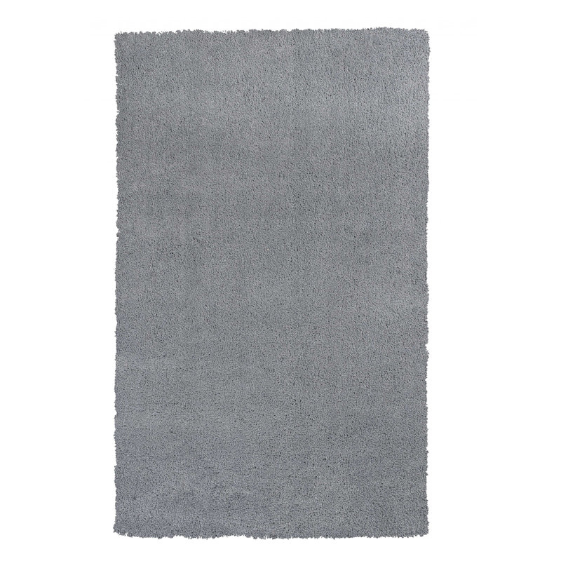 2' X 4' Polyester Grey Area Rug