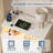 Grantville 27.56''W LED Dresser with Charging Station for Bedroom, 38'' Tall White Dresser with 4 Drawers and Open Shelf, Chest of Drawers for Living Room, Hallway, Closet-1025559616