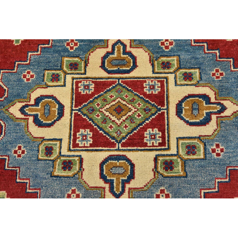 Tapis oriental en laine noué à la main bleu Nabeel
