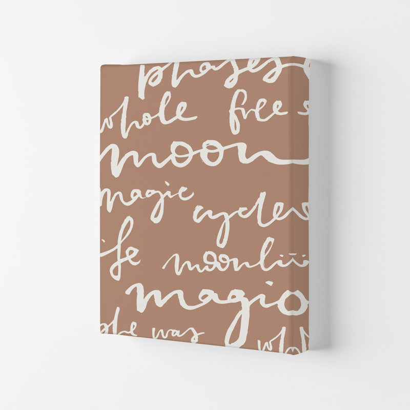 Moon Words Big Lettering by Planeta444 - Print, 59cm H x 42cm W x 1cm D, No Framed