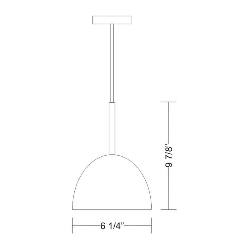 Willy 1-Light Single Dome Pendant