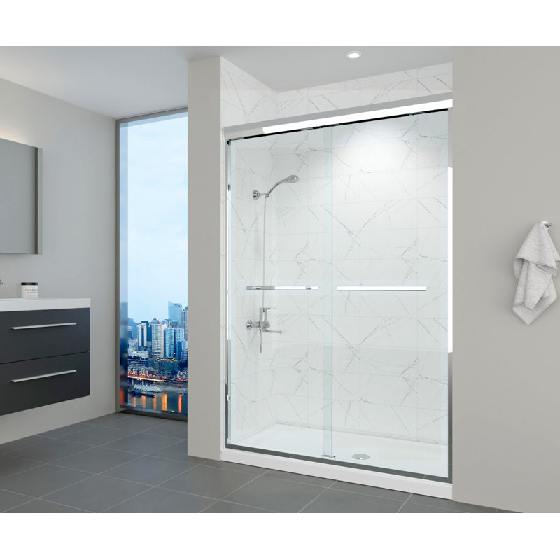 Porte de douche semi-cadrée L 44 po x H 70 po