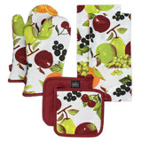 Lintex Cotton Potholder & Oven Mitt Set
