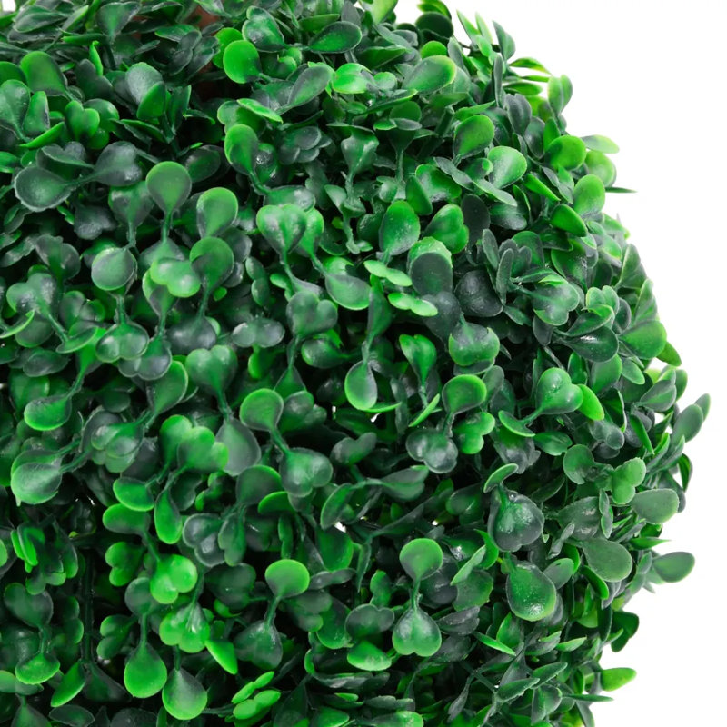 60cm Faux Boxwood Plant in Wood Pot