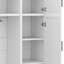 Hall Tree With Storage Bench And 3 Hooks, Modern Style Entryway Bench With Drawer And 4 Cabinets, Coat Rack With Adjustable Shelves-1332040879