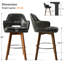 Tabouret de comptoir pivotant 26,5 po Blerina-87148077