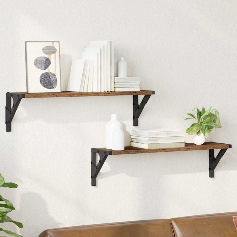 Floating Shelf, 15.5cm H x 60cm W x 15cm D, Old Wood