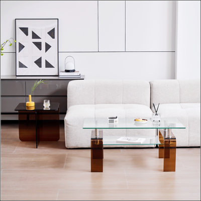 Table basse en verre trempé