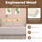 King Headboard, Storage, RGB LED Lighting, USB & AC Charging Station, Recessed Baseboard – Modern Wood Bedroom Furniture-1239856385-1239856414