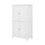 Élégante armoire de rangement autoportante pour salle de bain avec quatre portes et tablettes réglables-2128248113