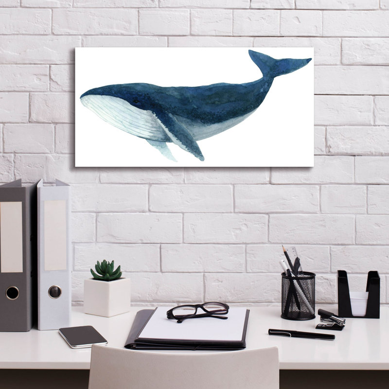 «Ivy Bronx», baleine à bosse sur toile par Jeannine Saylor, H 12 po x l 24 po