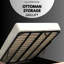 Chanoa Deluxe Ottoman Storage Bed - Bumperbar Plush Velvet Upholstered Gas Lift Bed Frame-97327938-97327945