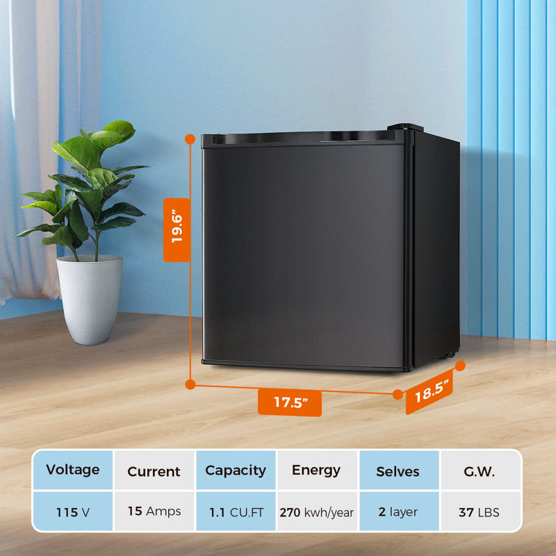 Congélateur vertical de 1,1 pieds cubes, refroidissement rapide, 7 temps, économie d'énergie, faible bruit, pieds réglables