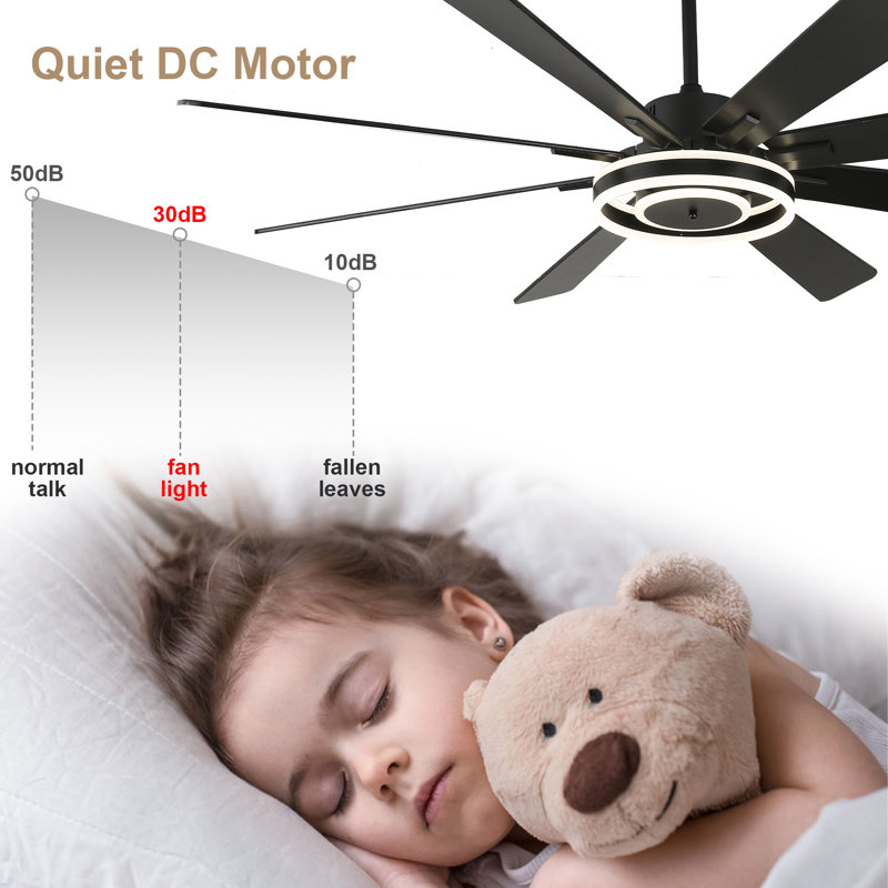 Ventilateur de plafond noir 72 po Nimbella, Noir, noir, noir, noir