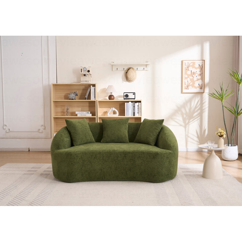 Causeuse de canapé incurvée moderne incurvée Curved, Vert