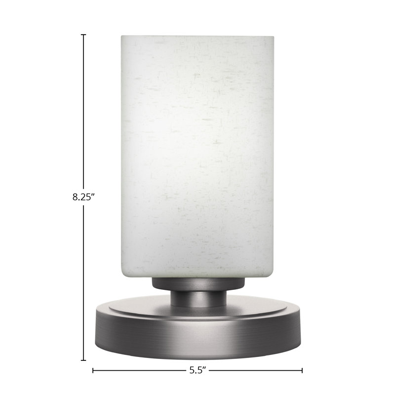 Whitmire Accent Lamp Shown With 4" Square Glass, Colorful, Graphite