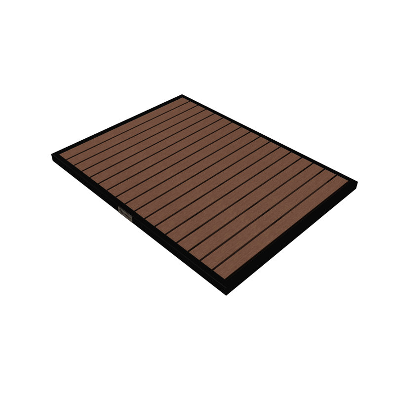 Manufactured Wood Rectangular Square Edge Table Top, Black/Cocoa, 32" L x 24" D