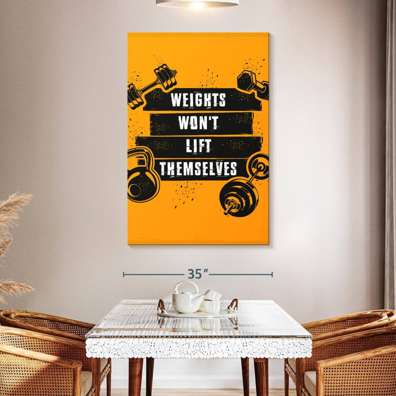 Tergel Weightlifting Quote, 51" H x 34" W