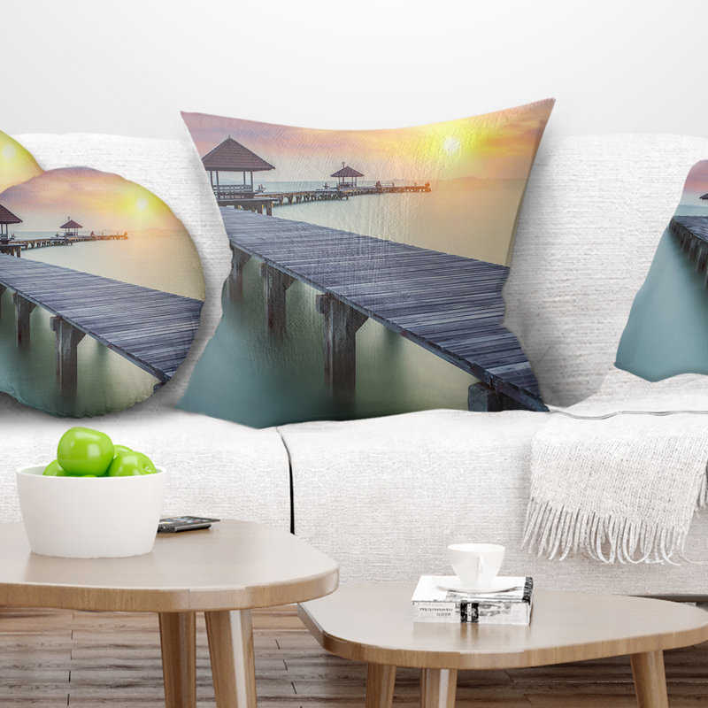 Coussin Pier Bridge, 18 po x 18 po, Carré