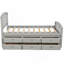 Lit plateforme simple avec rangement en bois massif et 6 tiroirs-1778316461