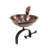 Heart Shaped Birdbath with Over Rail Bracket